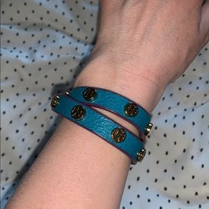 Barely Worn Tory Burch Leather Wrap Bracelet